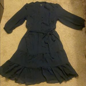 Navy Blue Midi Dress